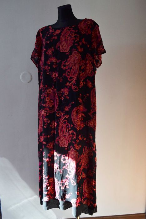 Elegancka sukienka długa we wzory Style&Co 4XL 48 50