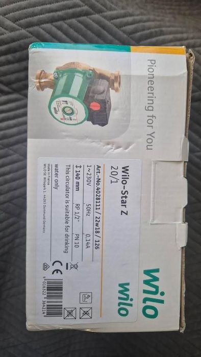 Pompa Wilo Star z20/1 nowa nie używana