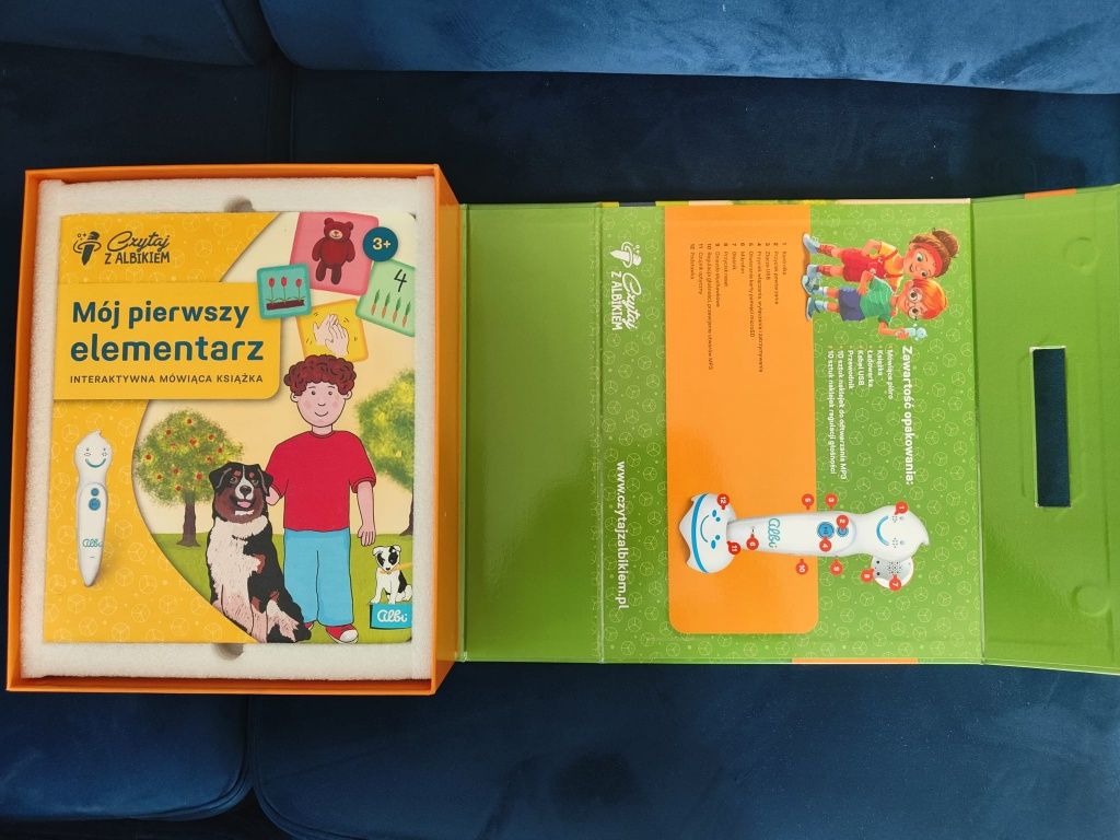 Czytaj z Albikiem- zestaw pióro i książka Mój Pierwszy Elementarz. Jak