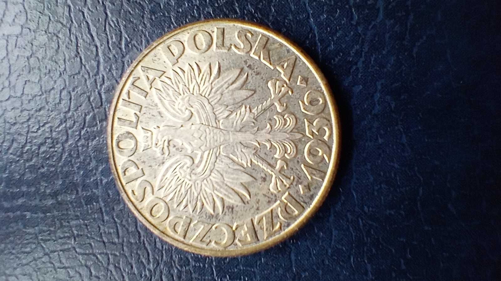 Stare monety 2 złote 1936 Żaglowiec 2RP srebro Piękna