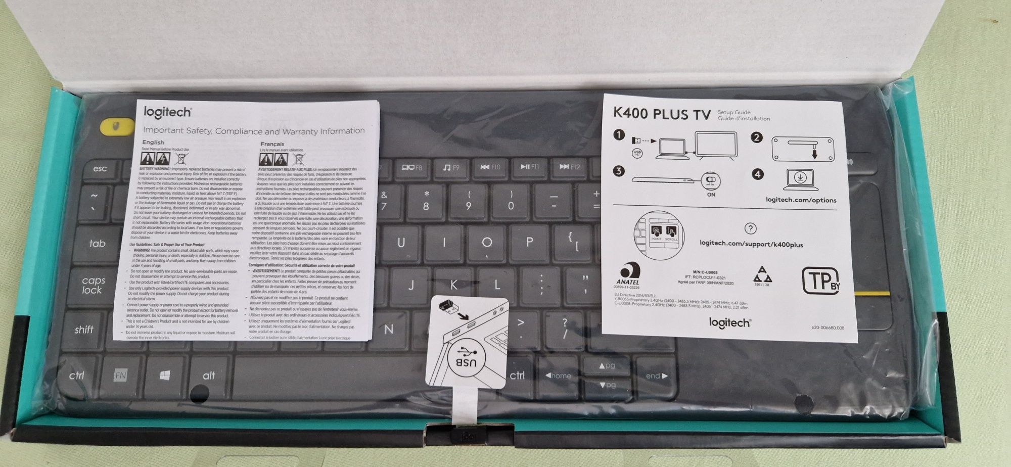 Klawiatura bezprzewodowa Logitech K400 plus