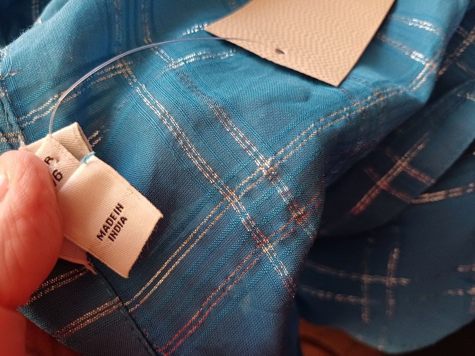 Sukienka bawełniana tetrowa z nitka srebrna XL