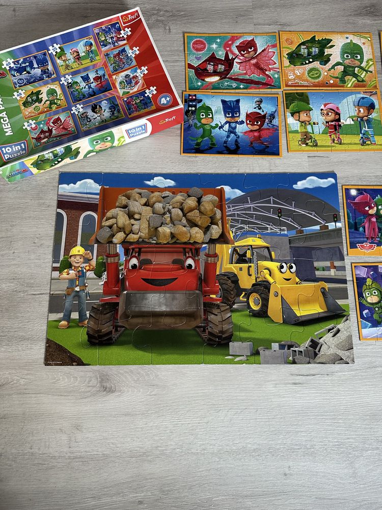 Puzzle Pidżamersi, puzzle Pjmasks, puzzle bob budowniczy, puzzle trefl