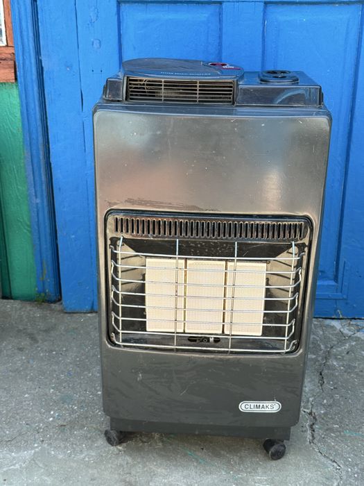 Газовий + електричний обігрівач Climaks | 2 в 1 | Мобільний на колесах