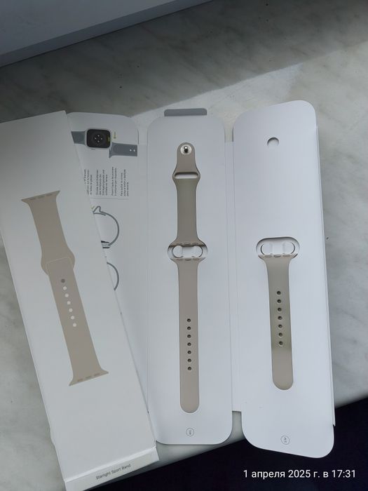 Ремешок для часов Apple MKU93 41 mm Starlight (оригинал).