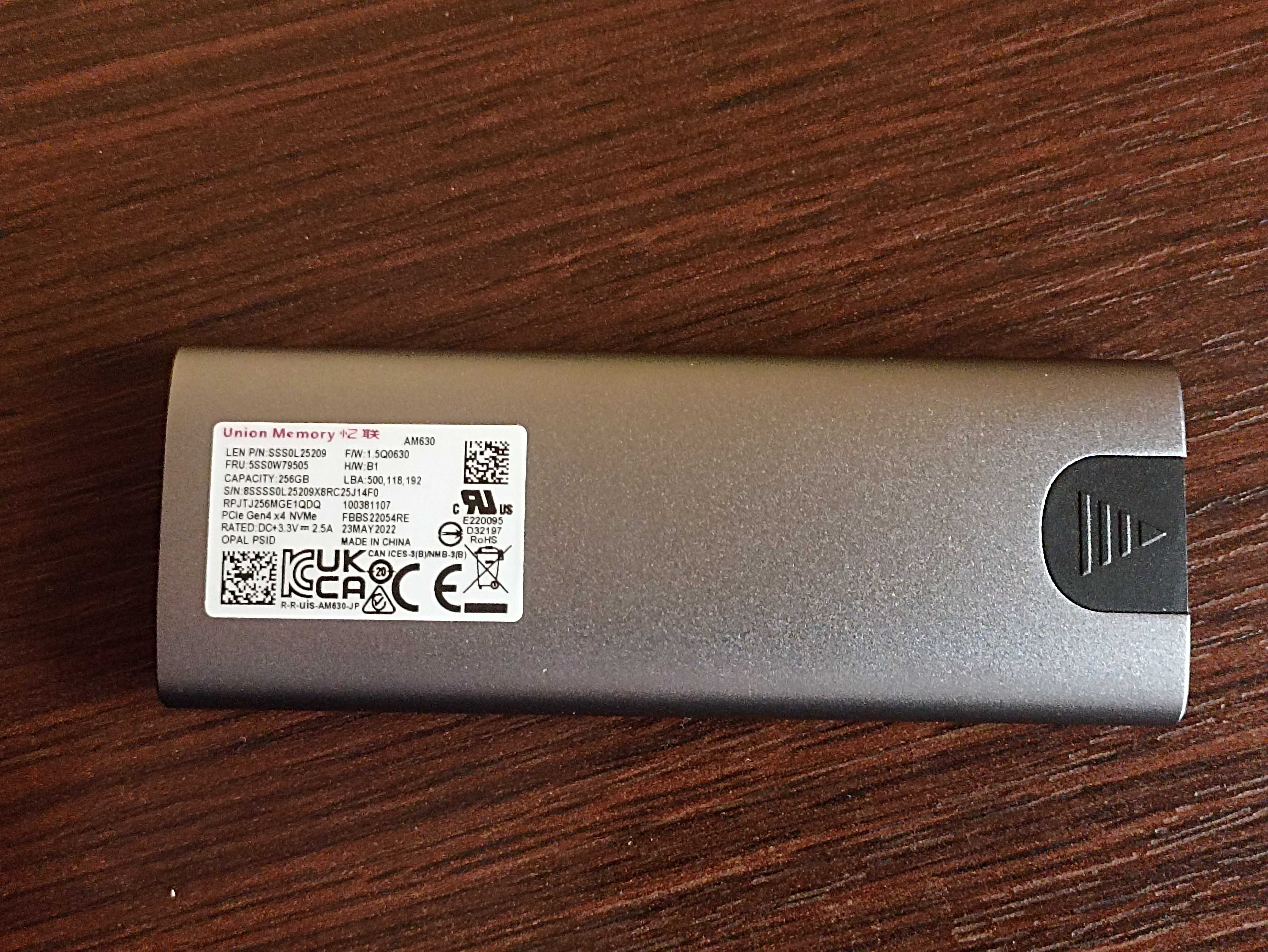 Dysk przenośny SSD Union Memory AM630 256GB Nvme Gen4 x4