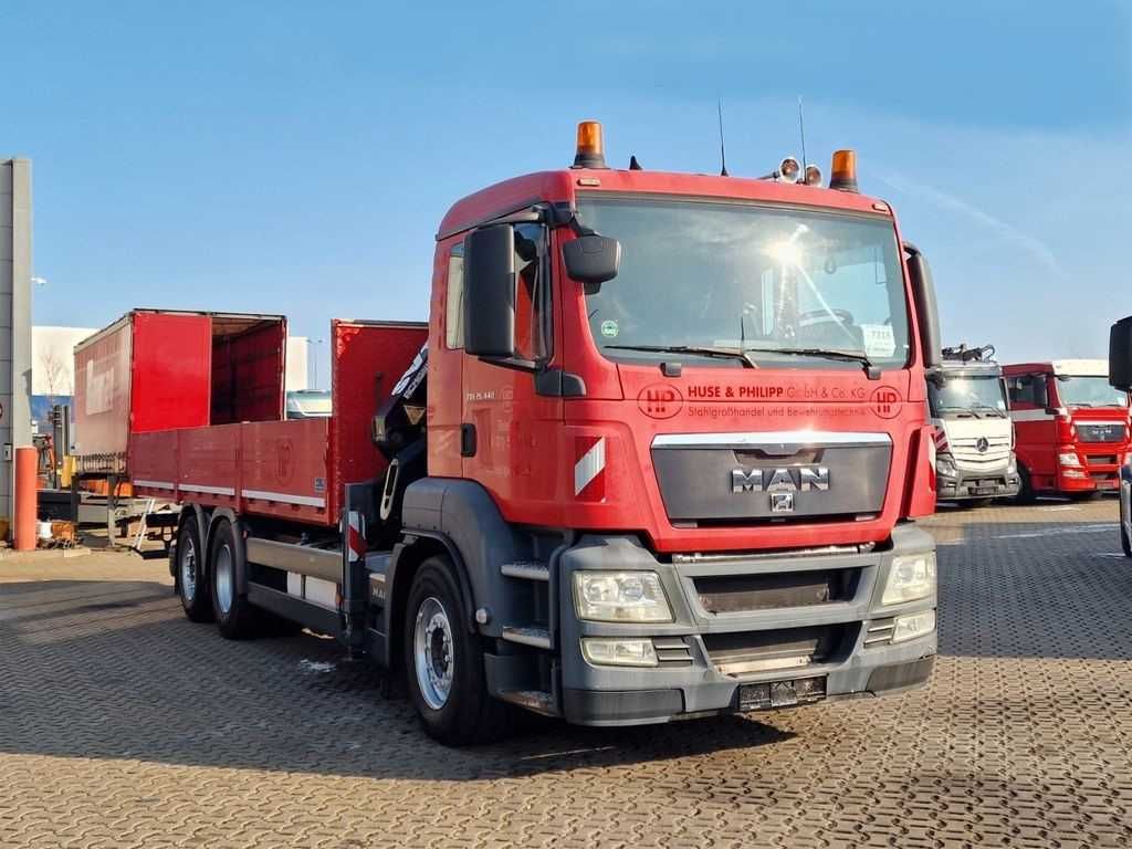 Бортовий MAN TGS 26.440 6x2 кузов 7,31м/2,47/0,54 кран ATLAS 135.2E-A2