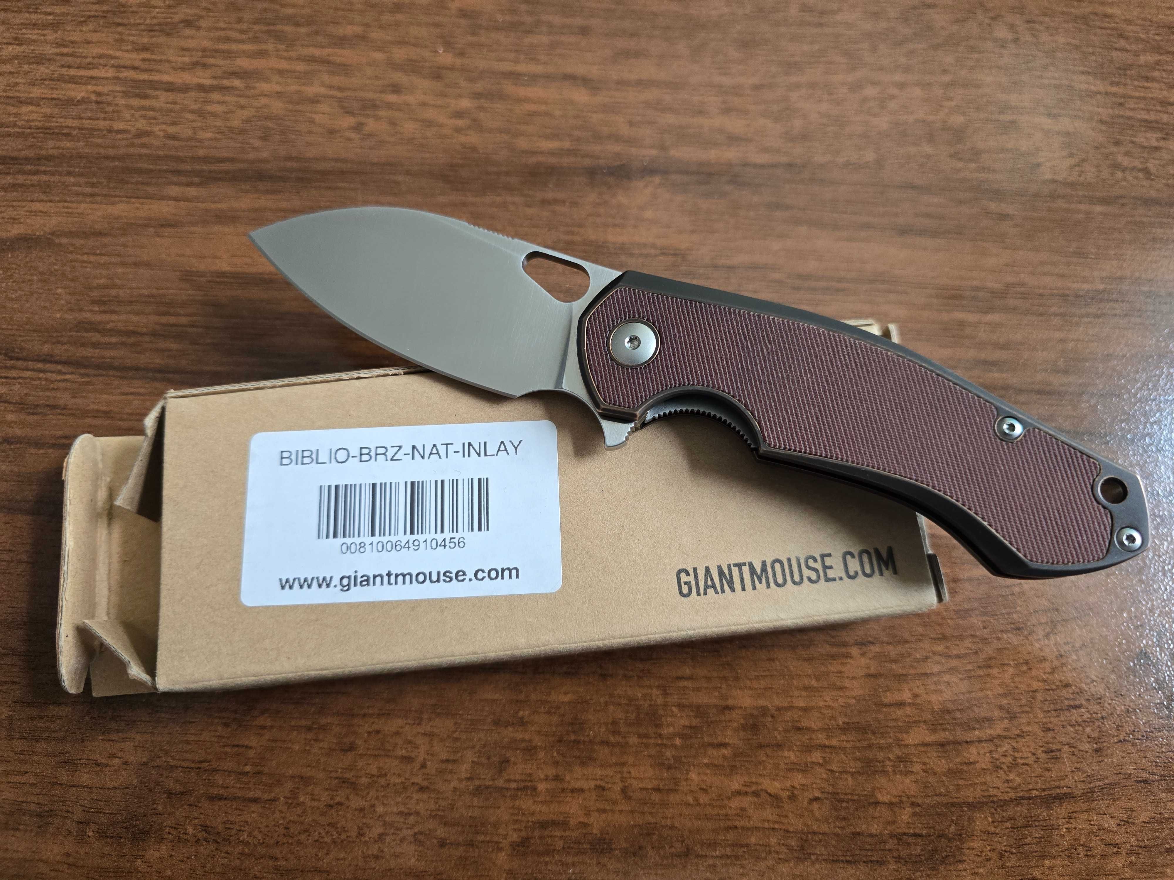 GiantMouse ACE Biblio Bronze Natural Micarta M390