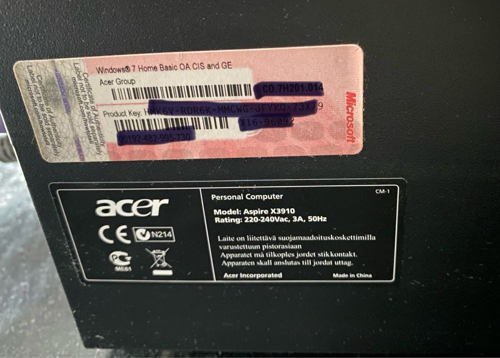 Компʼютер Десктоп Acer Aspire AX3910