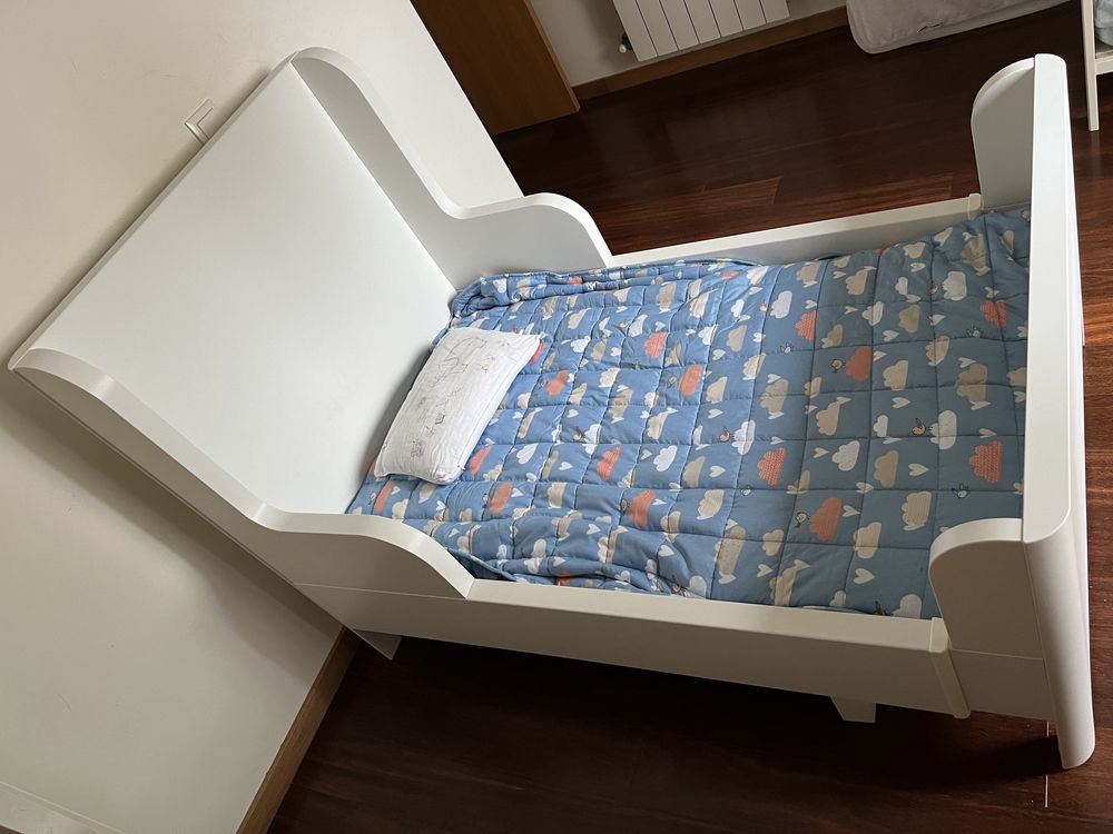 Vendo cama BUSUNGE Cama extensível, branca, 80x200 cm