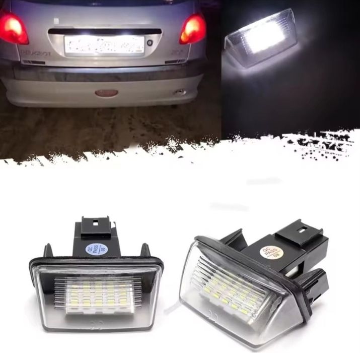 Manete Fole Esguicho Luz teto matricula para Peugeot Citroen (novo)
