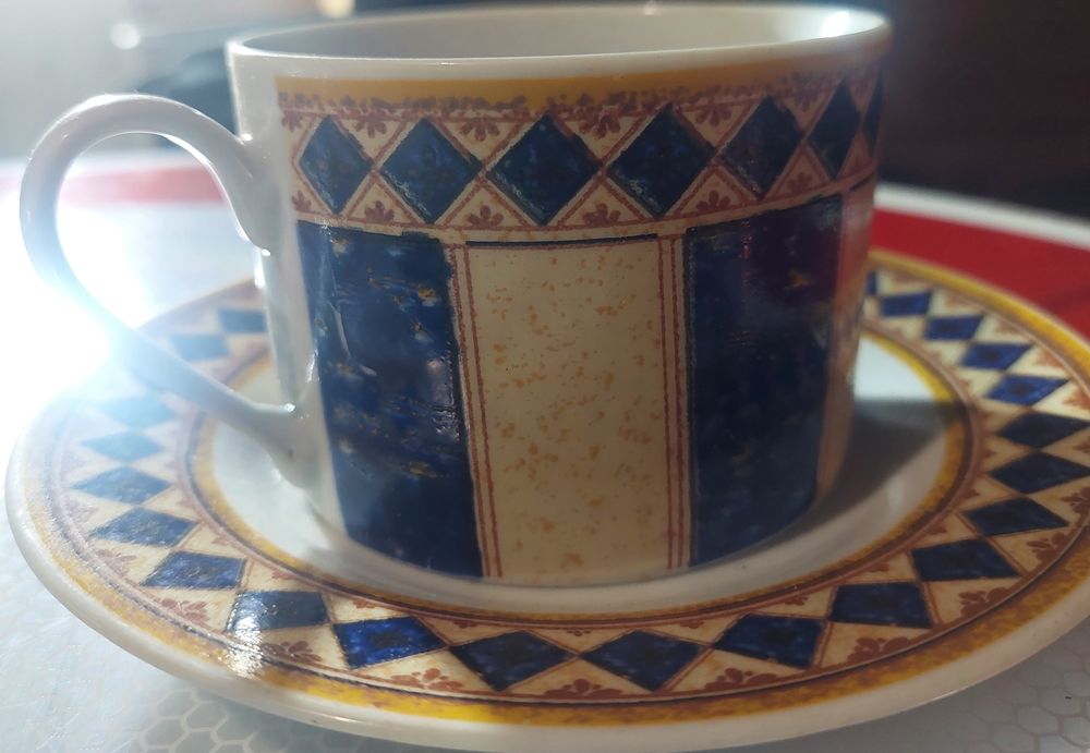 12 pecas chávena e prato vintage