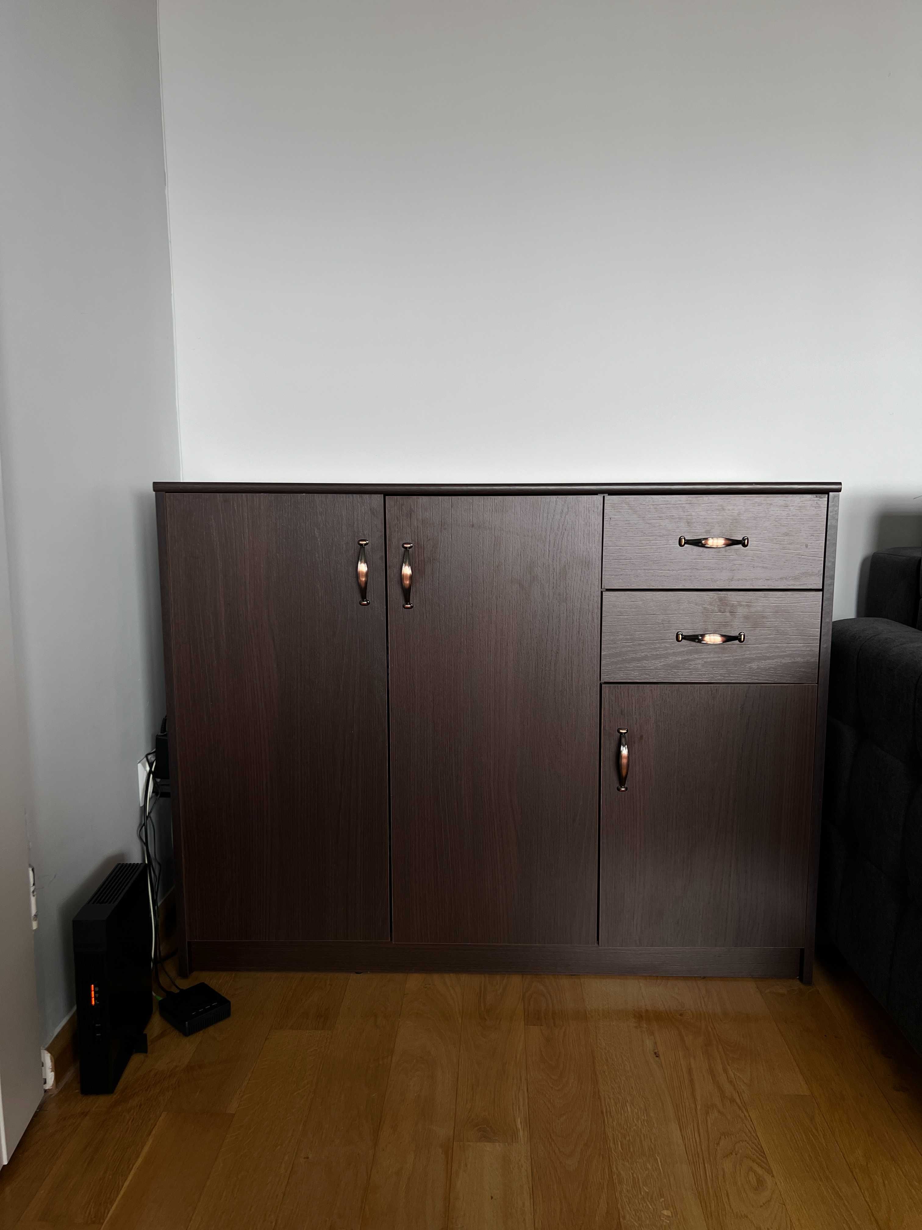 Komoda "Cztery Kąty" Brązowa / 110 cm / jak NOWA / OKAZJA