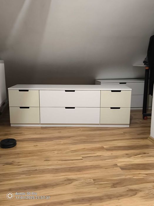 Komoda Ikea seria Nordli biała 6 szuflad 1600x41 h53 stan dobry+