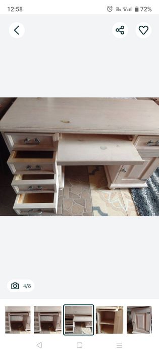 Biurko drewniane w stylu retro Vintage