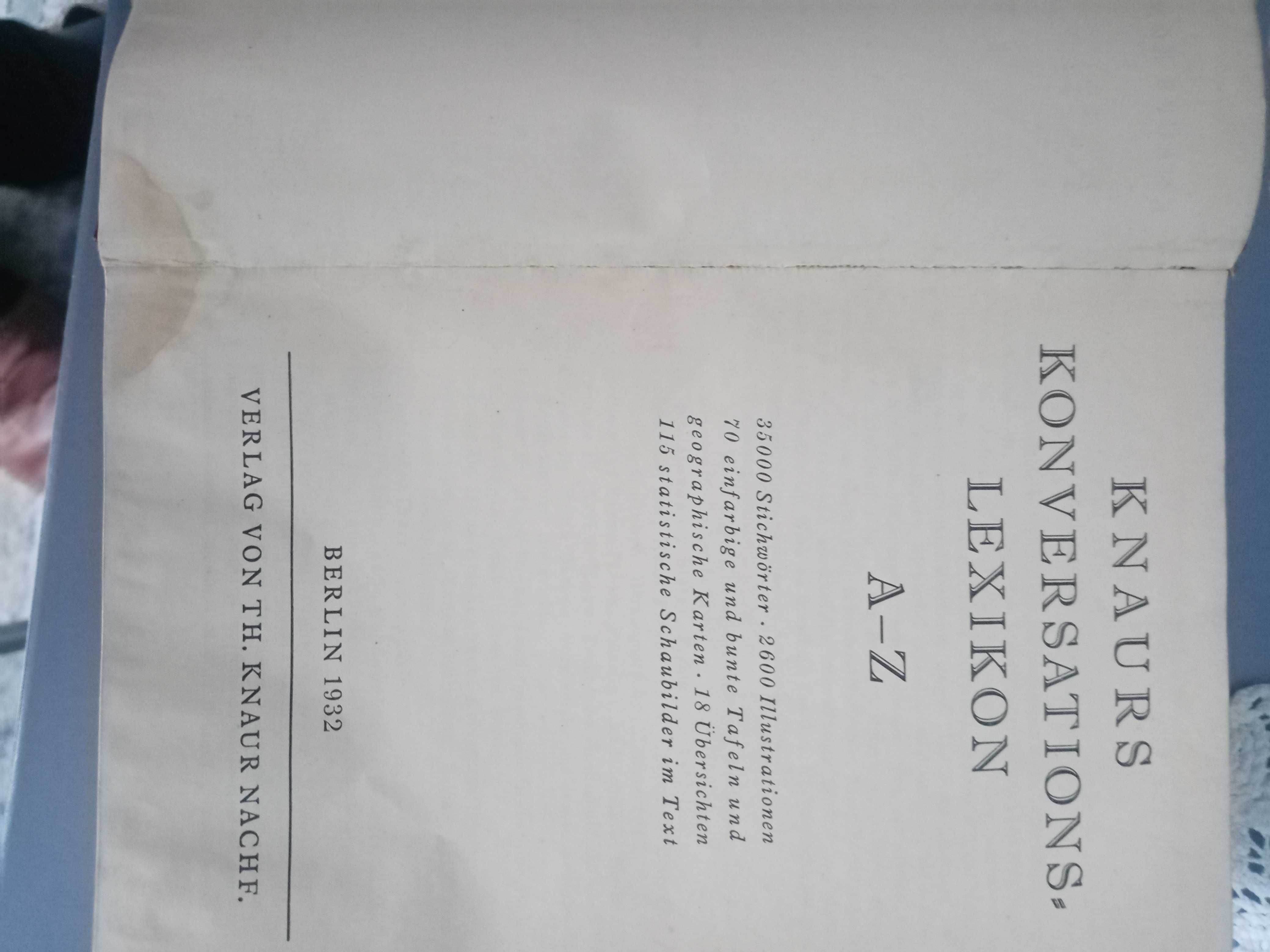 Knaurs  Konnversations  Lexikon A - Z BERLIN 1932r