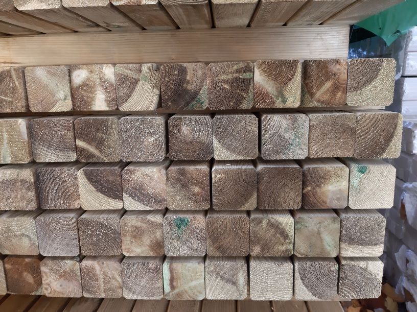 Krawędziak konstrukcyjny, kantówka, słupek, belka 70 x 70 x 3000 mm