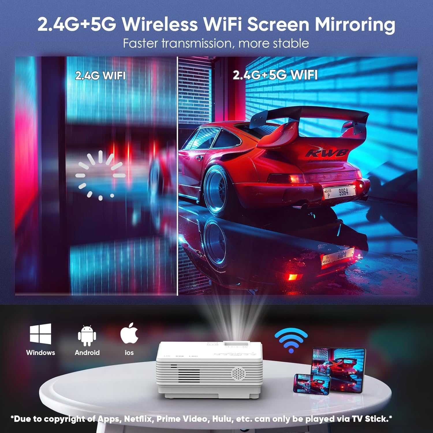 Projektor LCD AKATUO XR31 fullhd WIFI BLUETOOTH zoom USB 200''