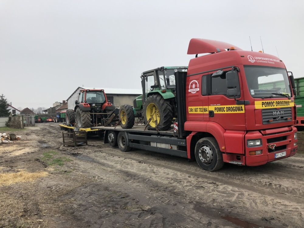 Transport ciągników , ładowarek ,kombajnów itp