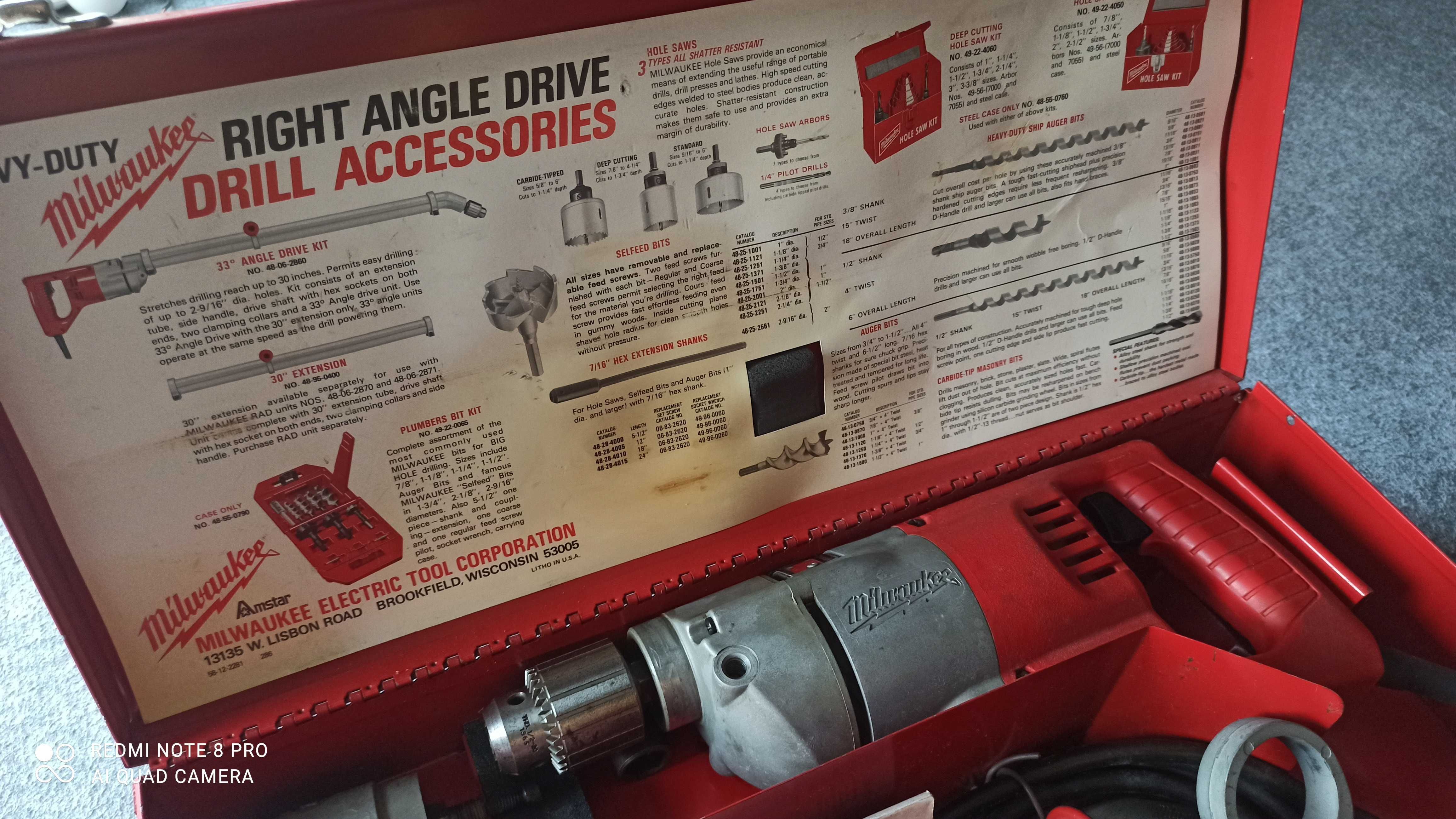 Milwaukee 1101-1 RIGHT Angle Drill Made in USA