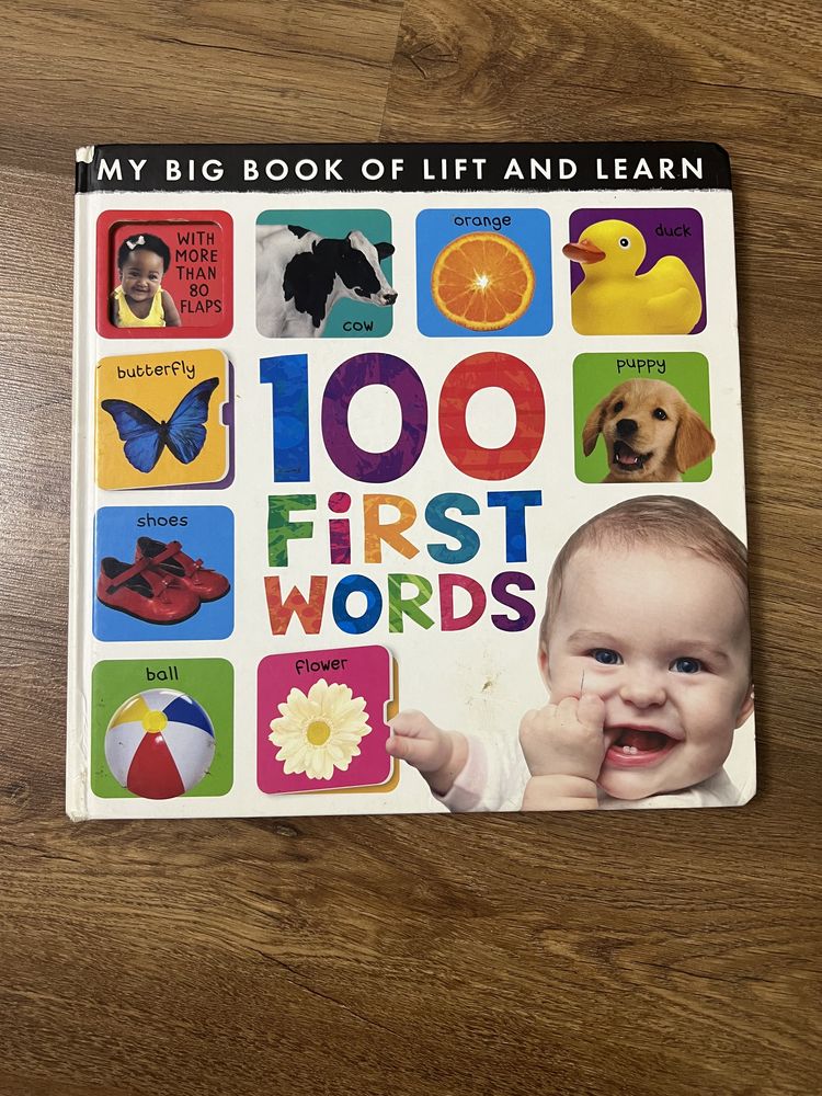 Мои 100 первых слов на английском 100 first words книга с окошками