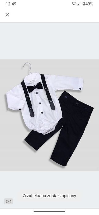 Elegancki komplet na Chrzest, wesele