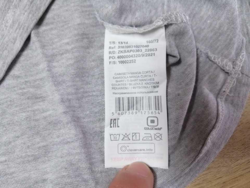 T-shirt Zippy, cinza, 13/14