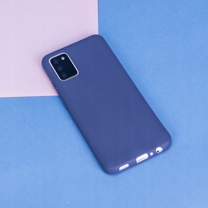 Etui Silikonowe Plecki Matt Do Oppo Reno 12F / 12Fs Ciemnoniebieskie