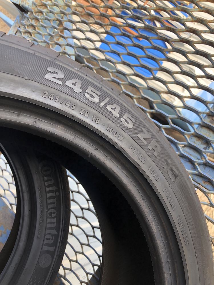 245/45R18-2шт Continental оригинал из Германии 5мм в наличие!