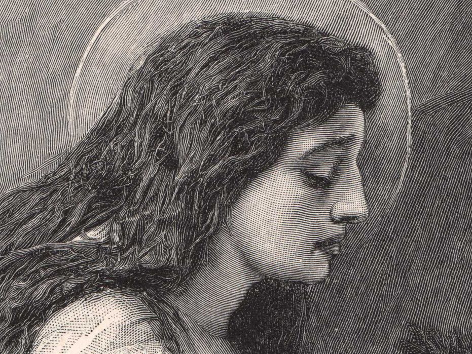 Palmaroli: Maria Magdalena. Piękny drzeworyt 1905 r. oryginał
