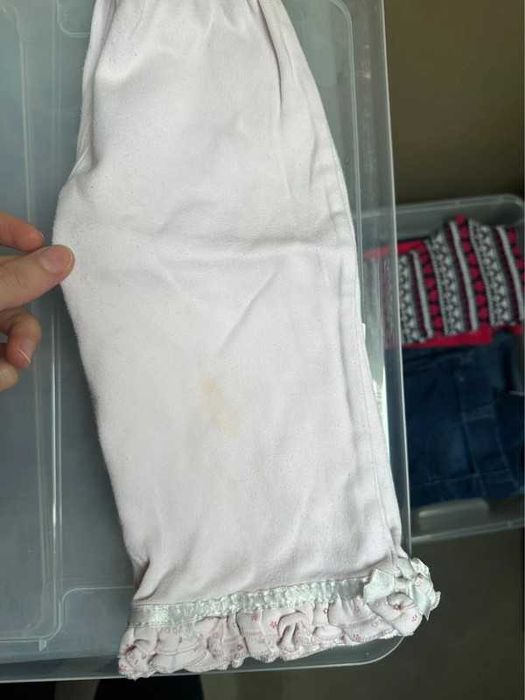 Spodnie z falbanką piżamka bawełna 9-12 miesięcy 74-80cm #1202