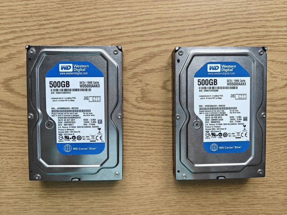 Жорсткий диск HDD 2 шт 500gb