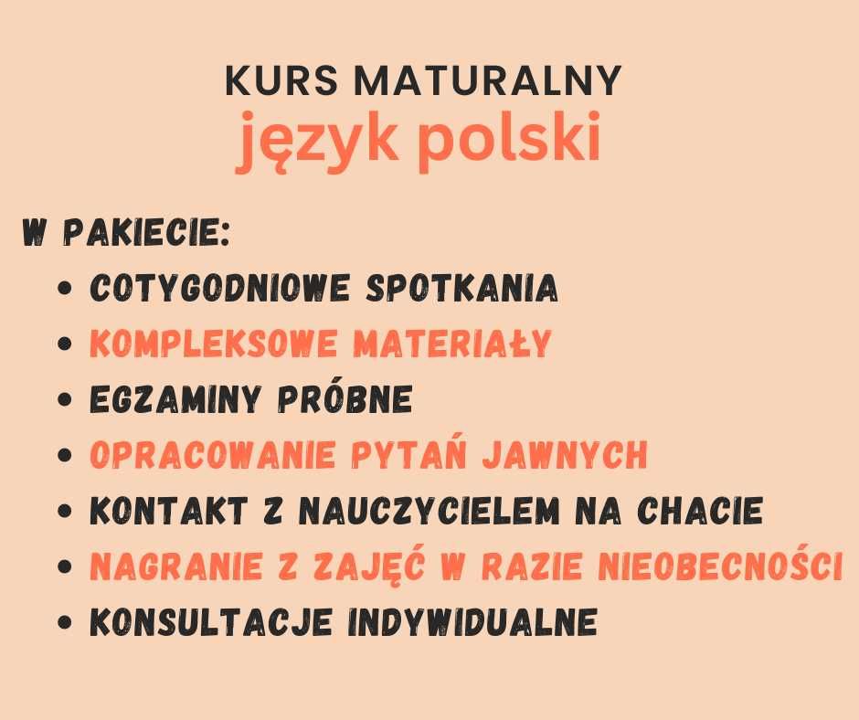 Korepetycje język polski matura online