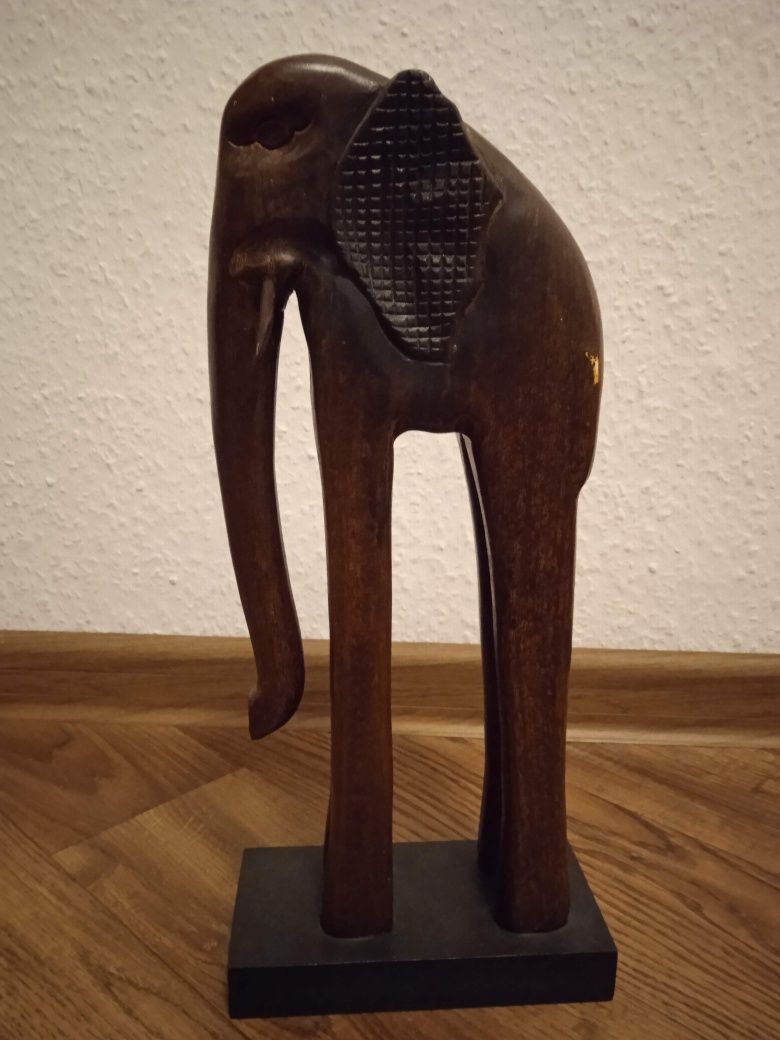 Słoń z drewna figurka drewniany ozdoba