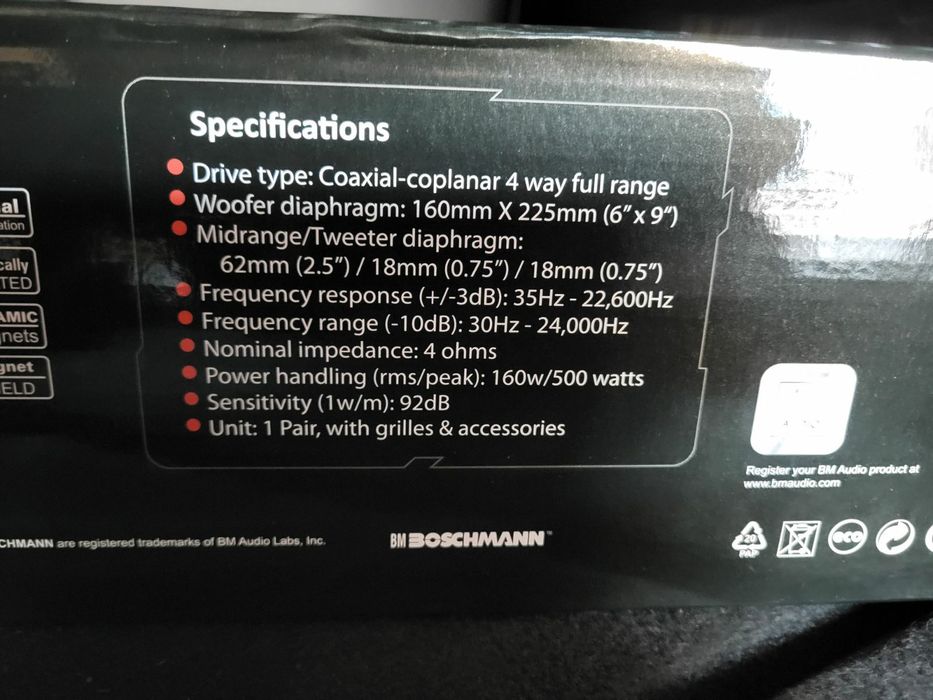 Динамики овалы Boschmann WJ1-S99V4/колонки/акустика/