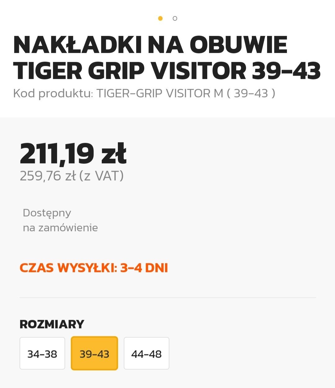 Bhp Nakładki ochronne na obuwie buty podnosek używane Tiger grip i ro