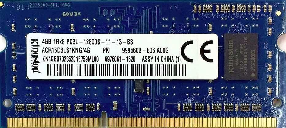 Pamięć ram DDR3L KINGSTON 4GB 1Rx8 PC3L-12800S-11-13-B3