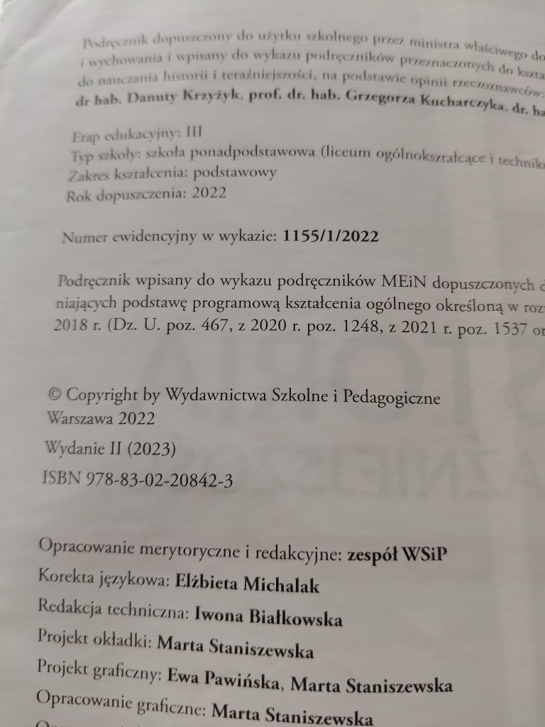 Historia i teraźniejszość podręcznik liceum i tech. kl 1 z. podstawowy
