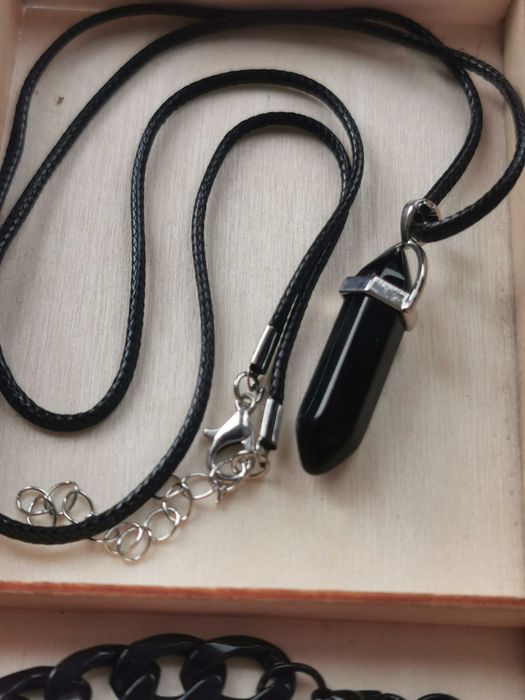 Zestaw męski zegarek, wisiorek, bransoletka