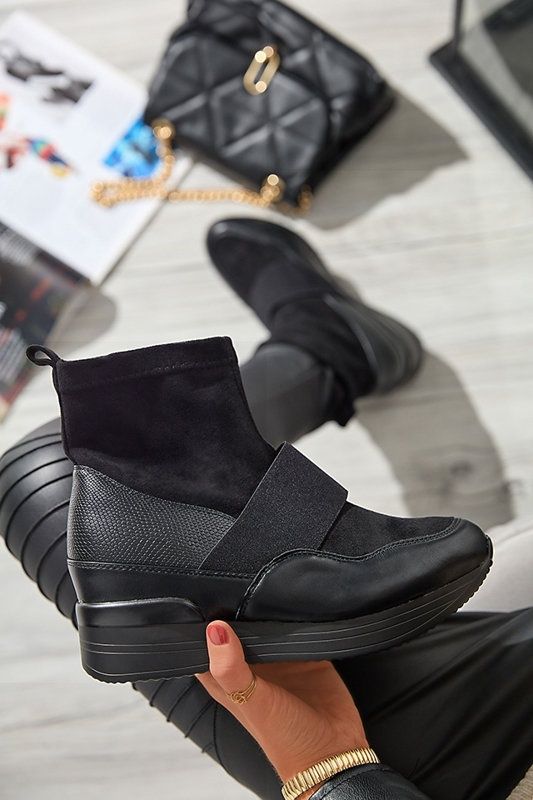 36 37 38 sneakersy 39 40 41 sportowe na niskim koturnie ocieplane spor