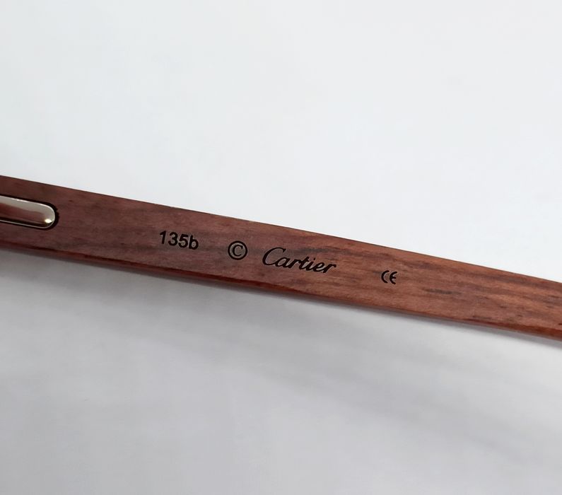 Cartier очки унисекс имиждевые оправа серебр метал дужки дерево