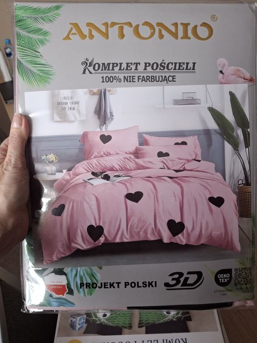 Nowa pościel różowa 160x200 serca