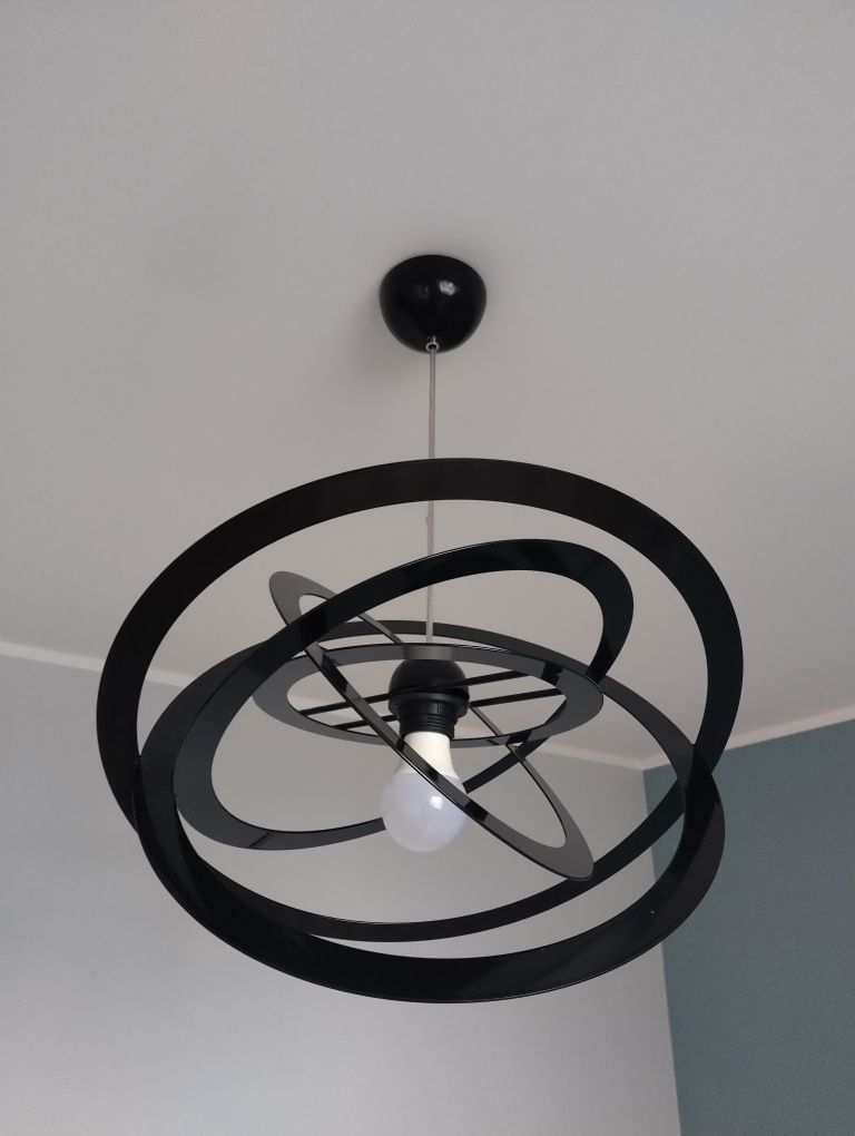 Lampa wisząca sufitowa loft czarna