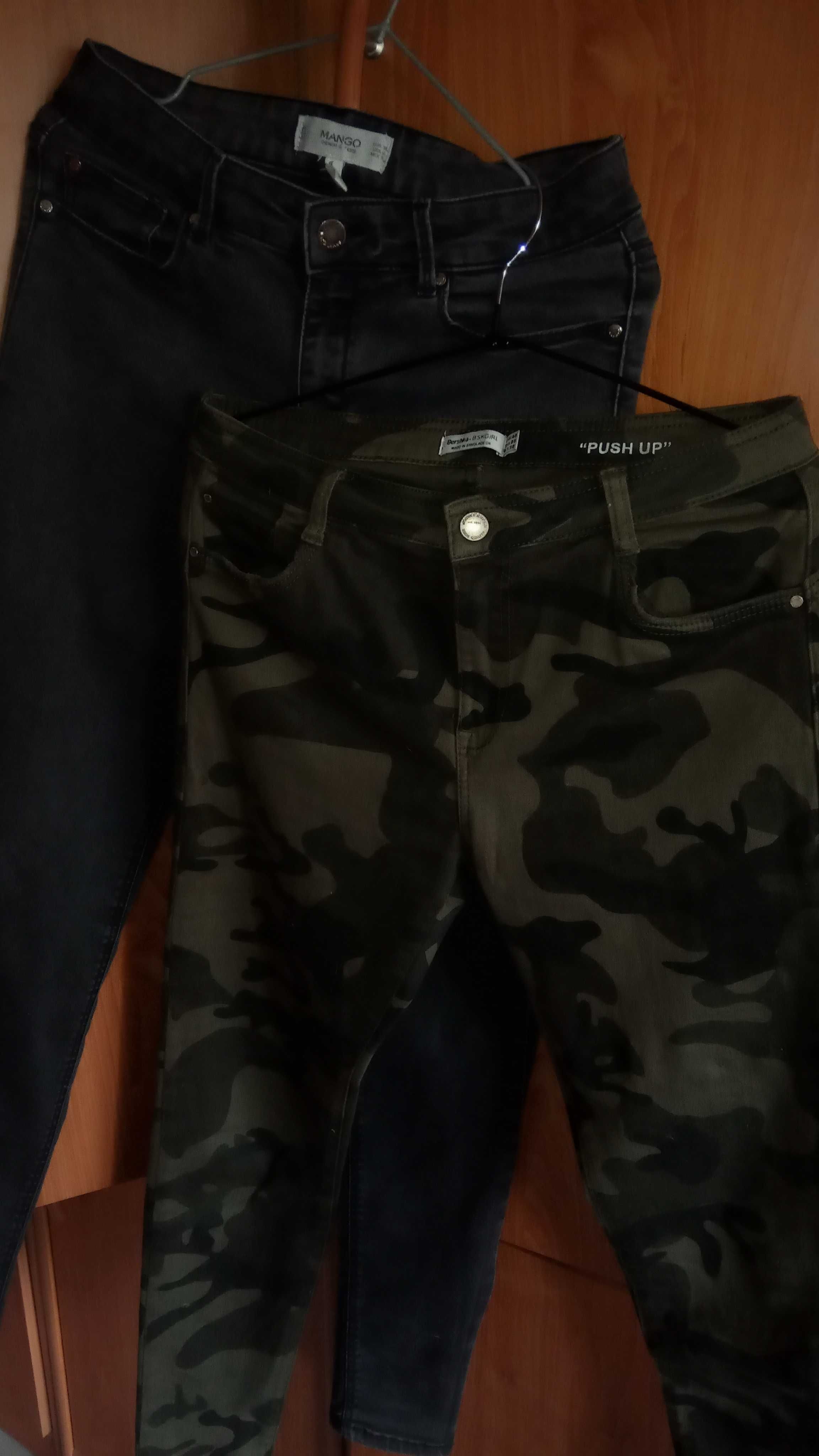 Bershka i Mango 2pary spodni 1nowe+1 Gratis z lycra naciagliwe r 38-40