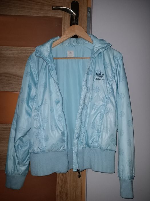 Niebieska/turkusowa kurtka adidas