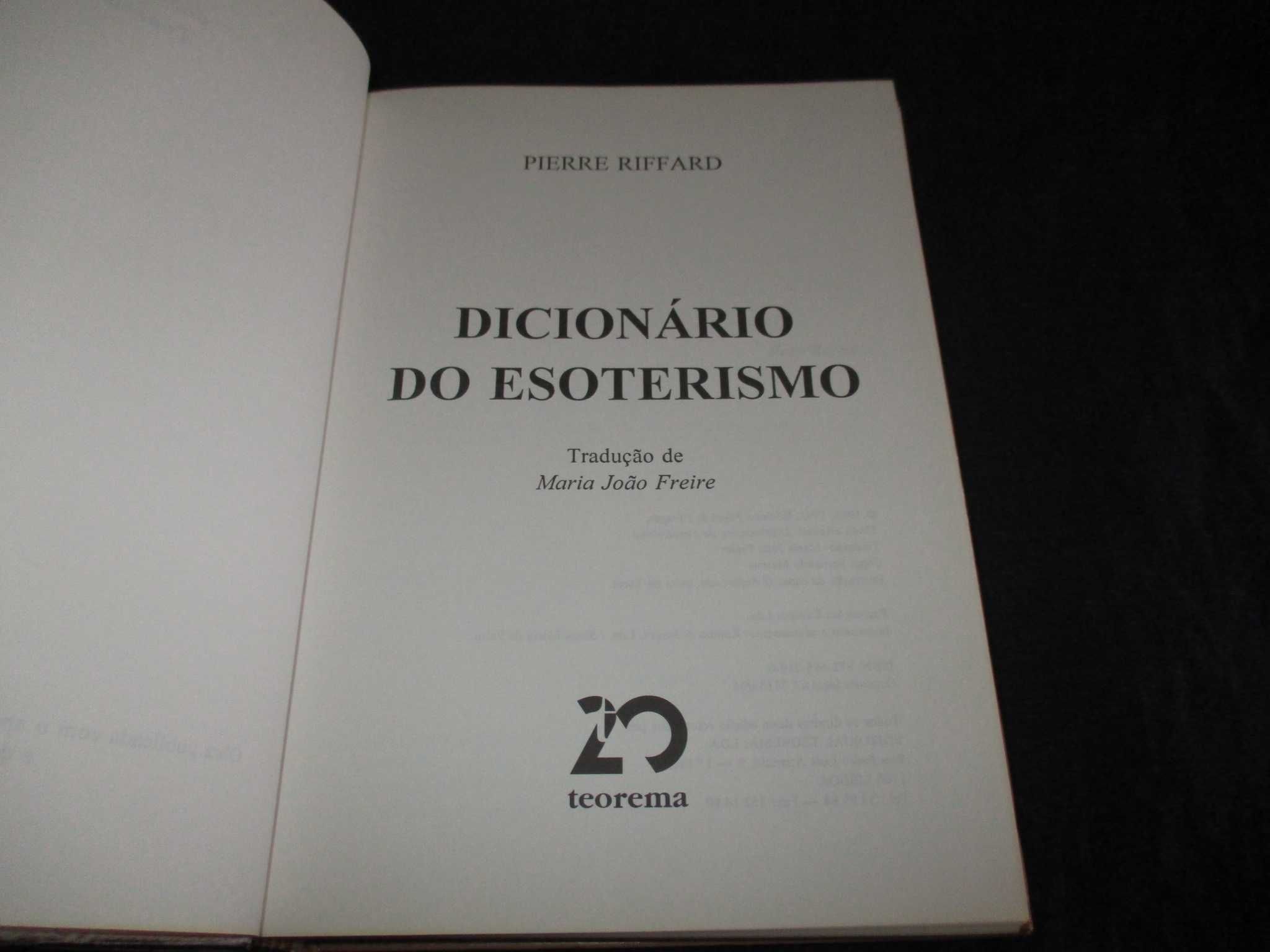 Livro Dicionário do Esoterismo Pierre Riffard