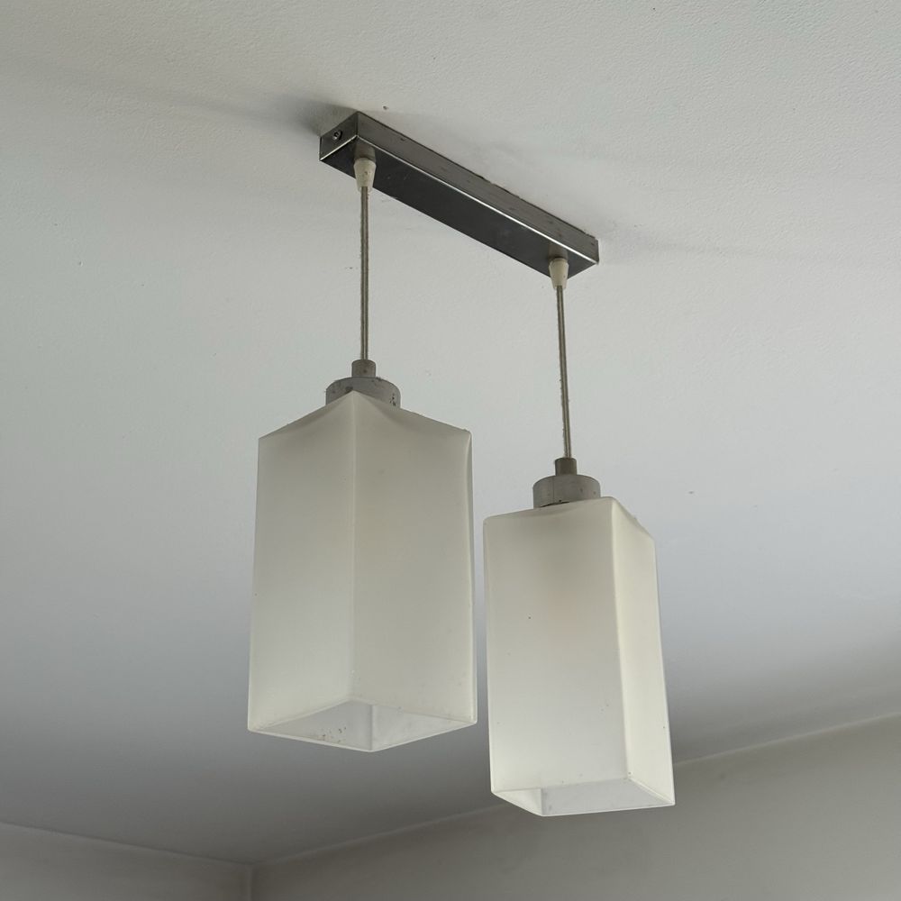 Zestaw lamp 3 klosze + 2 klosze + 1 klosz i dwa kinkiety