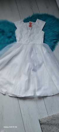 Sukienka  biała  nowa  roz140 smyk