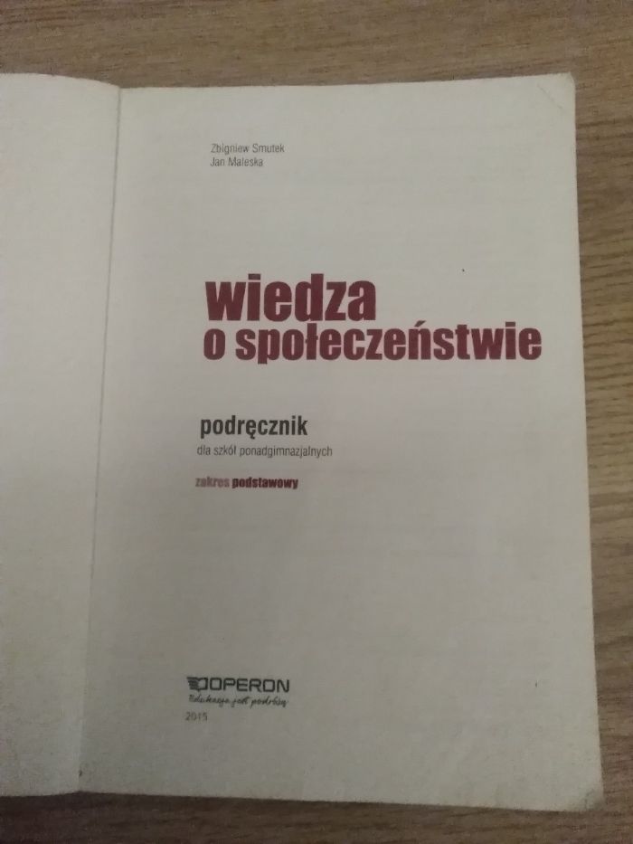 Wiedza o społeczeństwie.