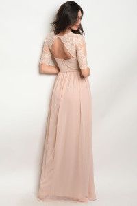 suknia ślubna wesele koronka nude róż styl boho 34 XS, 36 S, 38 M